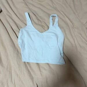 lululemon athletica light blue tank crop top